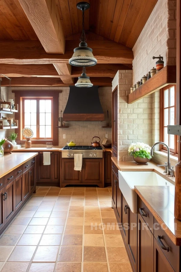 Inviting Kitchen with Reclaimed Wood Features