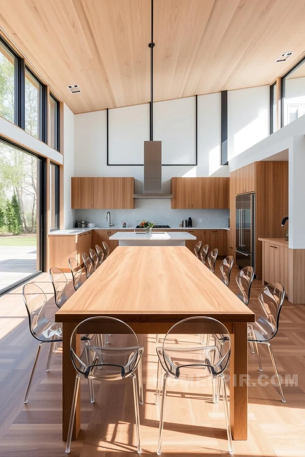 Inviting Nature into an Open Kitchen Space