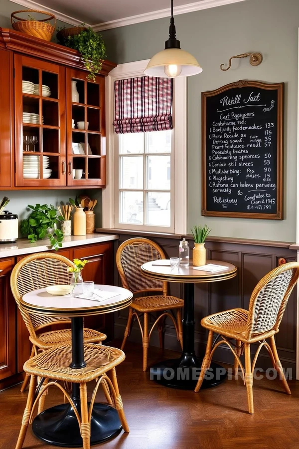 Inviting Parisian Cafe Kitchen Space