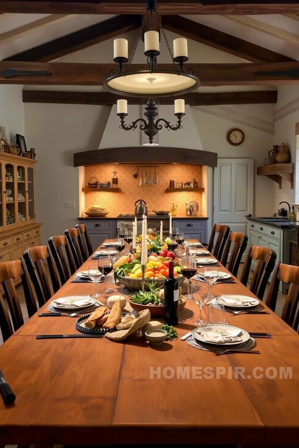 Inviting Tuscan Feast and Wine Setting