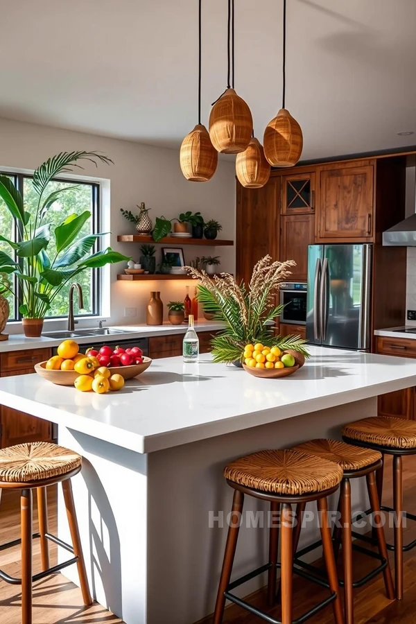 Island Counter with Tropical Escape Vibes