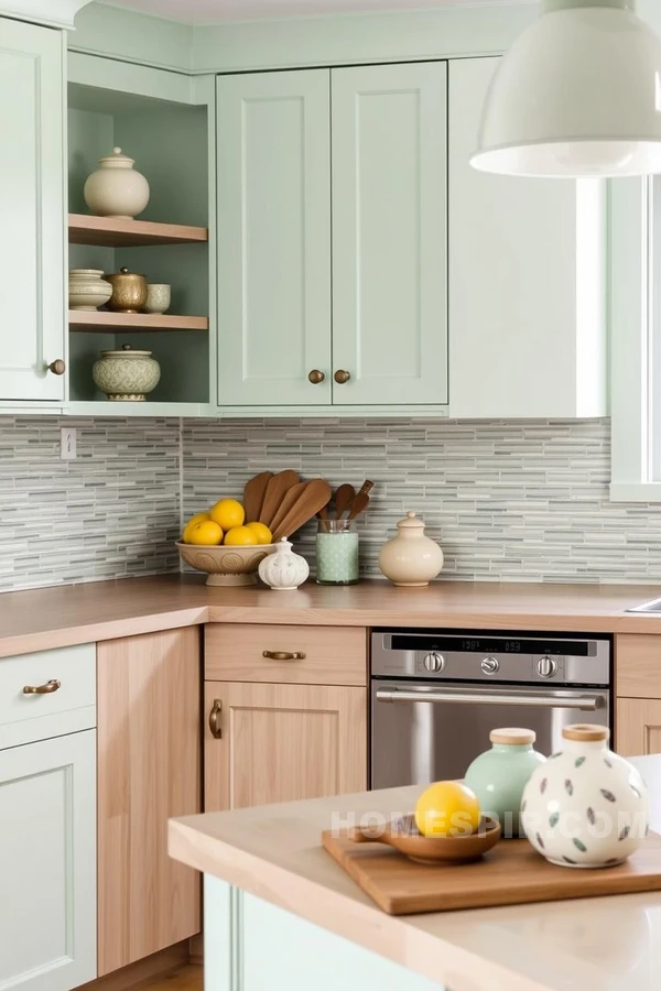 Joyful Serenity in Pastel Zen Kitchen Design