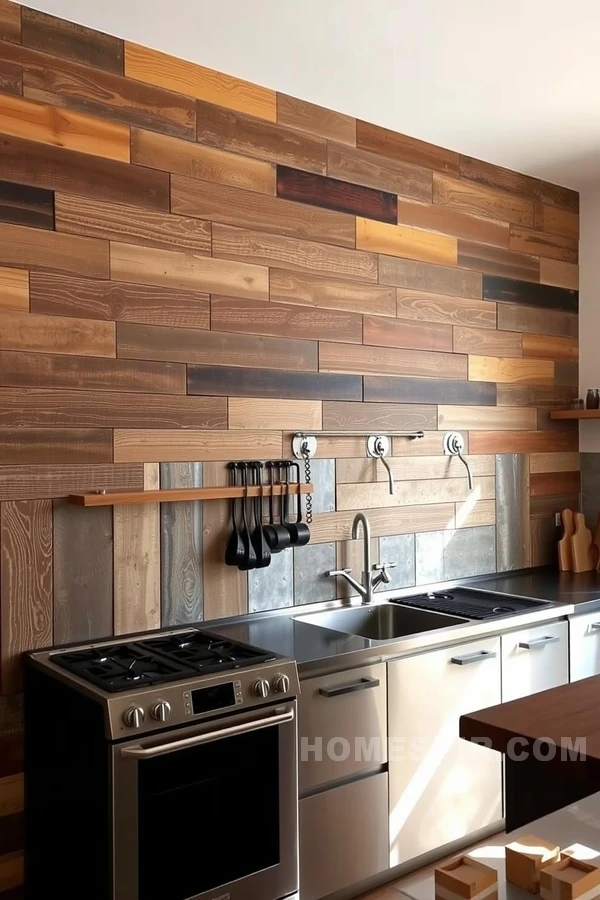 Kitchen Focal Point with Reclaimed Materials