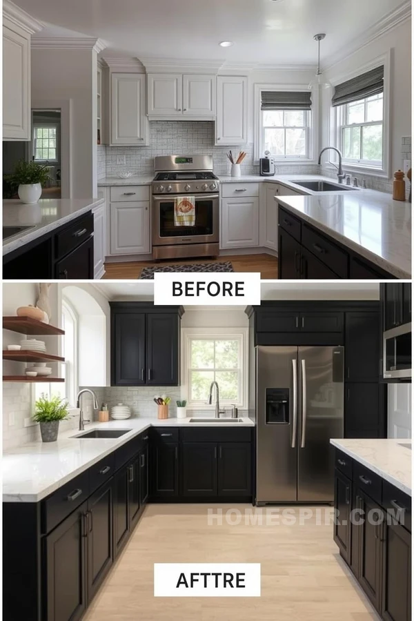 Light and Shadow in Monochrome Kitchens