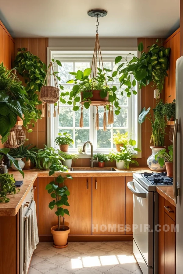 Lively Retro Garden Kitchen Atmosphere