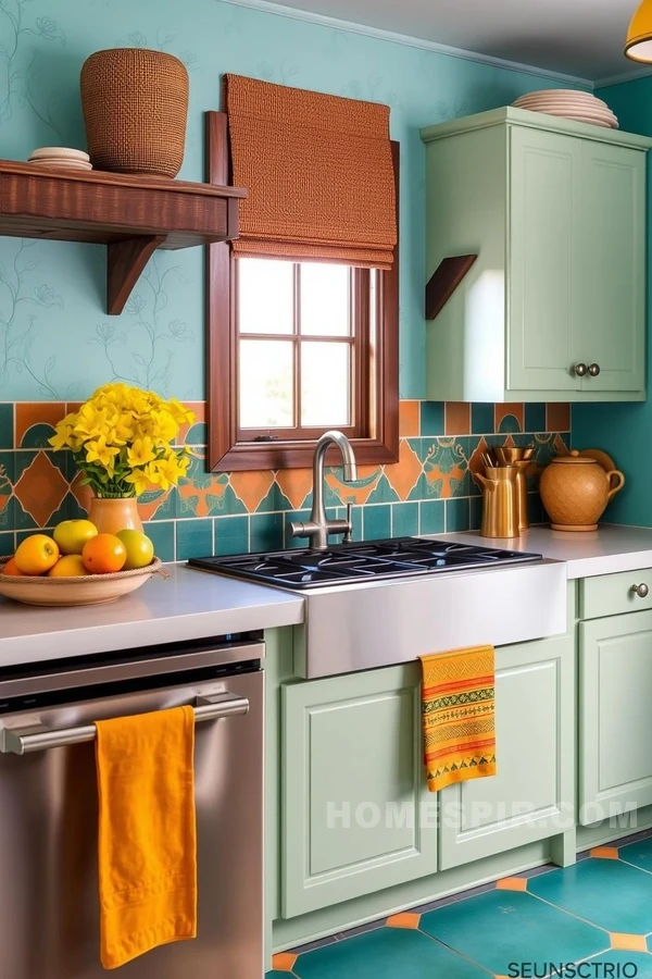 Lively Southwestern Color Schemes for Kitchens