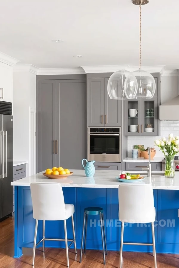 Lively Touch to Neutral Kitchen Palette