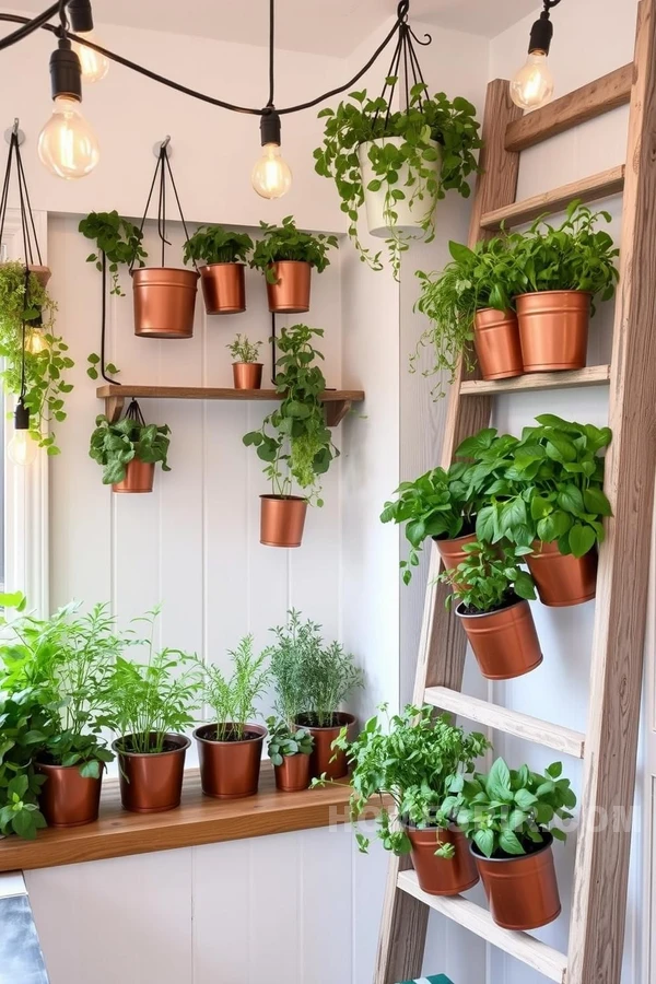 Lush Greenhouse Oasis in Farmhouse Kitchen