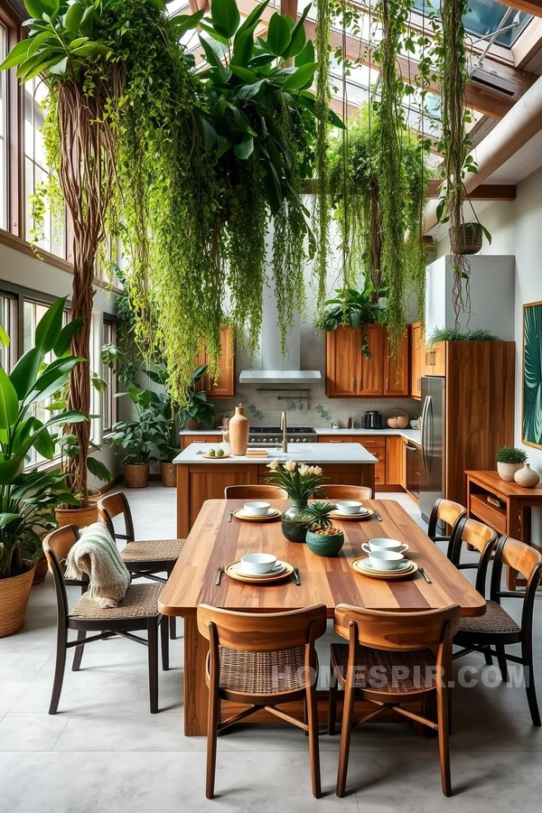 Lush Jungle Paradise Open Kitchen