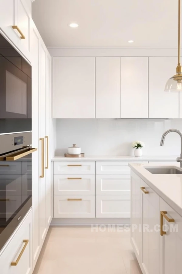 Luxury Accents in Minimalist Chic Kitchen