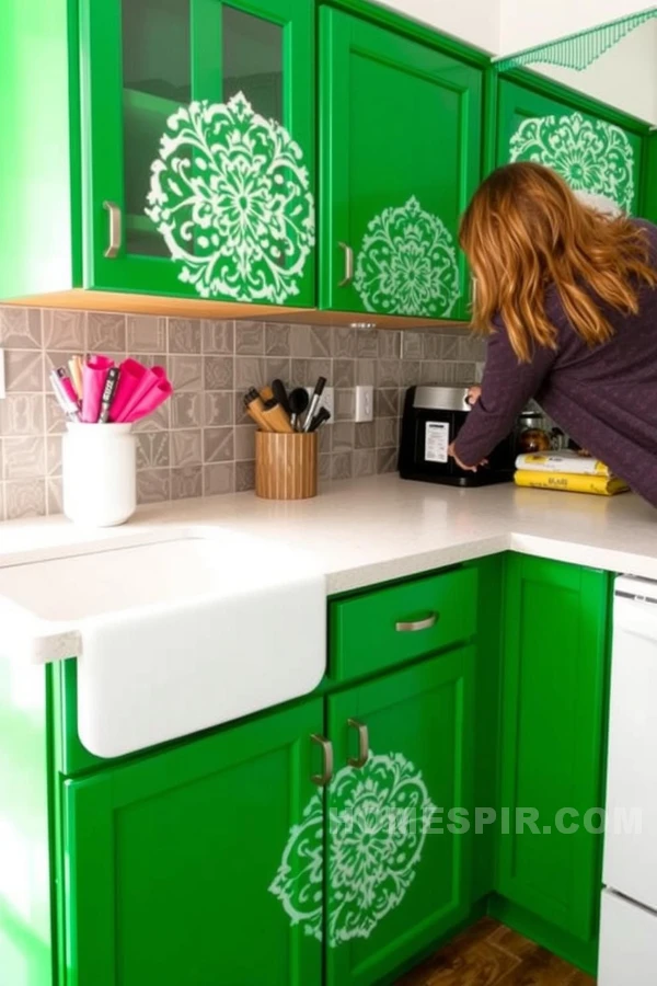 Make Patterns Pop with Geometric Cabinet Art