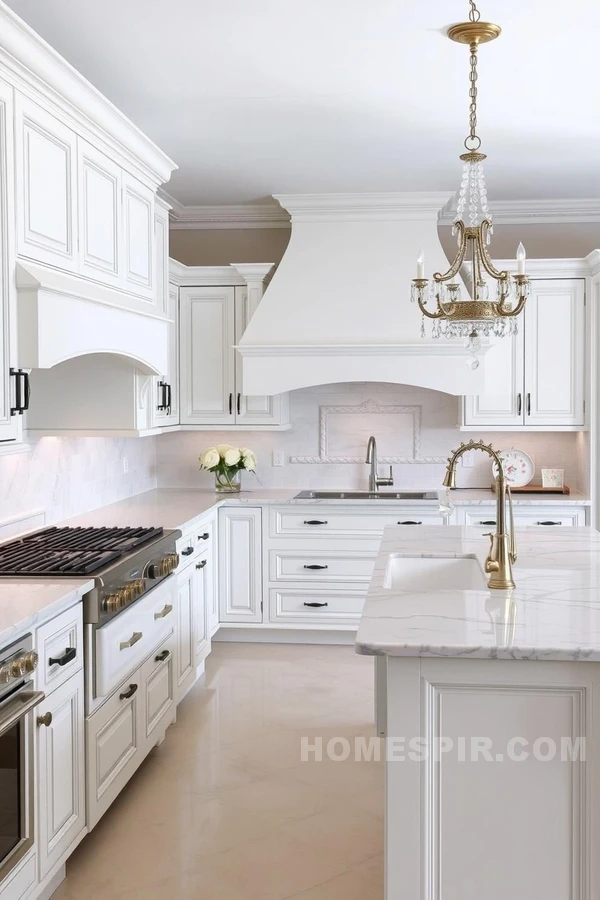 Marble Accents in Traditional Kitchen Design