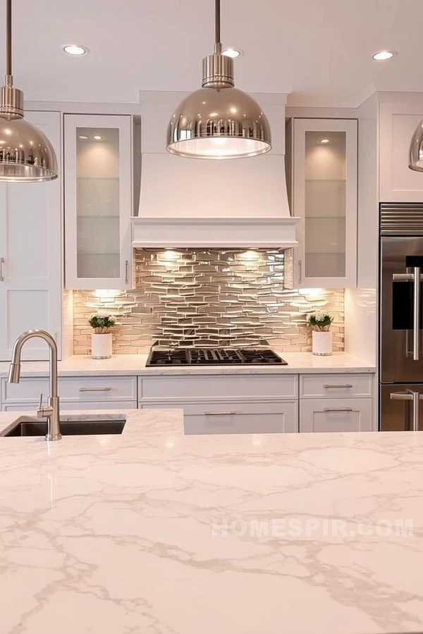 Marble and Metallic Marvel in Glam Design