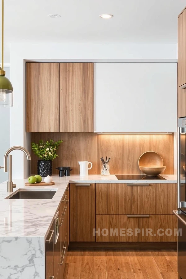 Materials Blend in Transitional Kitchen