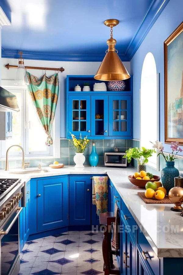 Mediterranean Coastal Vibrant Kitchen Design