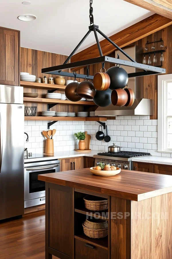 Metal Meets Wood in Modern Kitchen