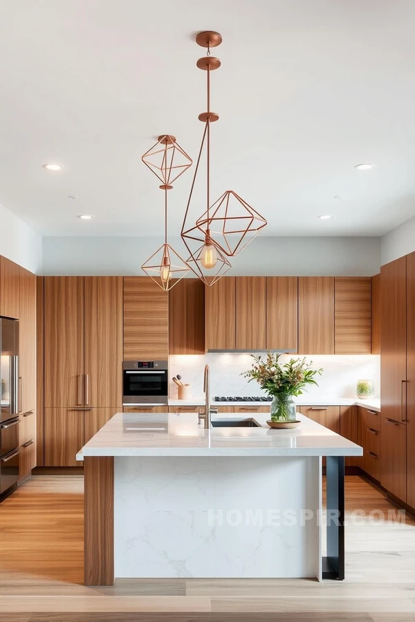 Metallic Elegance in Organic Modern Kitchen