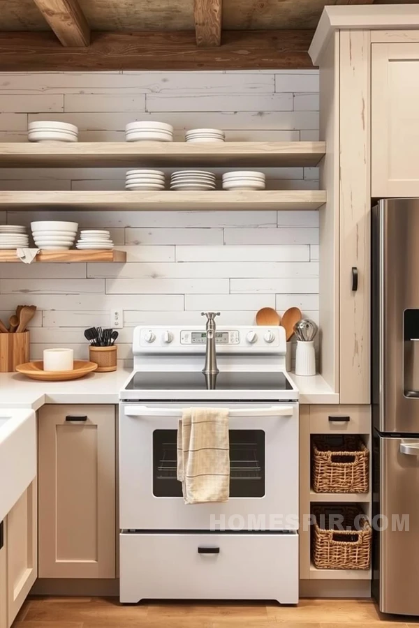 Minimalist Cottage Kitchen with Rustic Flair