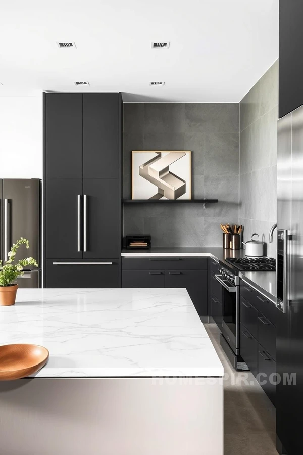 Minimalist Elegance in Sleek Industrial Kitchen