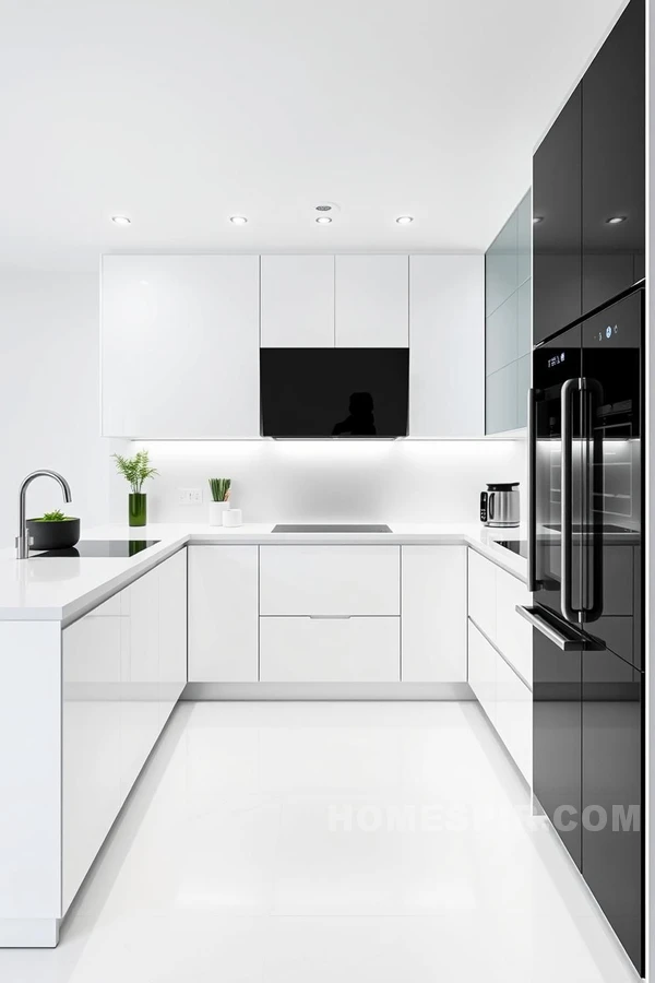 Minimalist Urban Kitchen with High-Tech Features