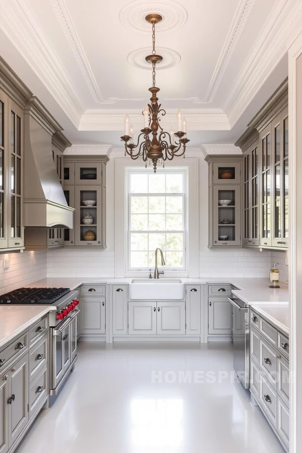 Minimalist Victorian Kitchen with Quartz and Steel