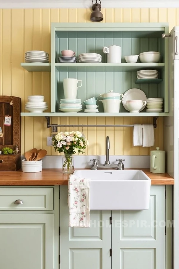 Mint Green Shelves Elevate Pastel Design