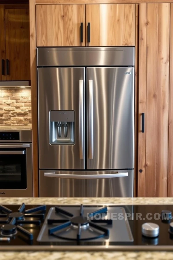 Modern Appliances in Rustic Mountain Kitchen