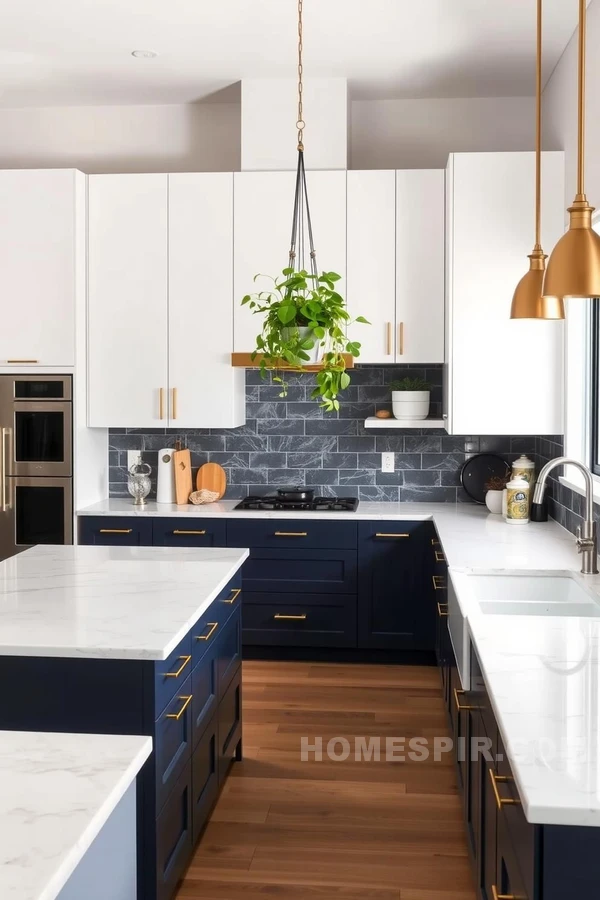 Modern Chic Kitchen with Dual-Tone Charm