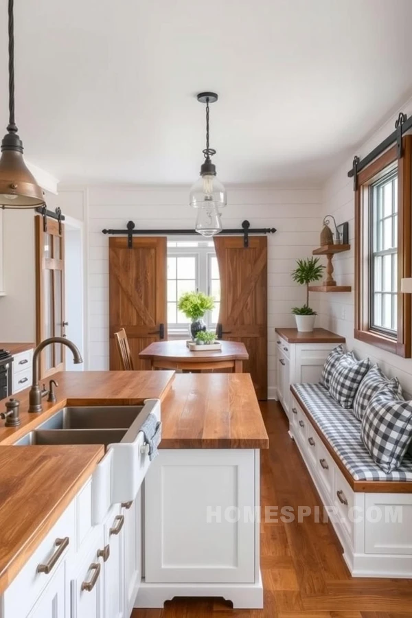 Modern Farmhouse Kitchen with Cozy Nook