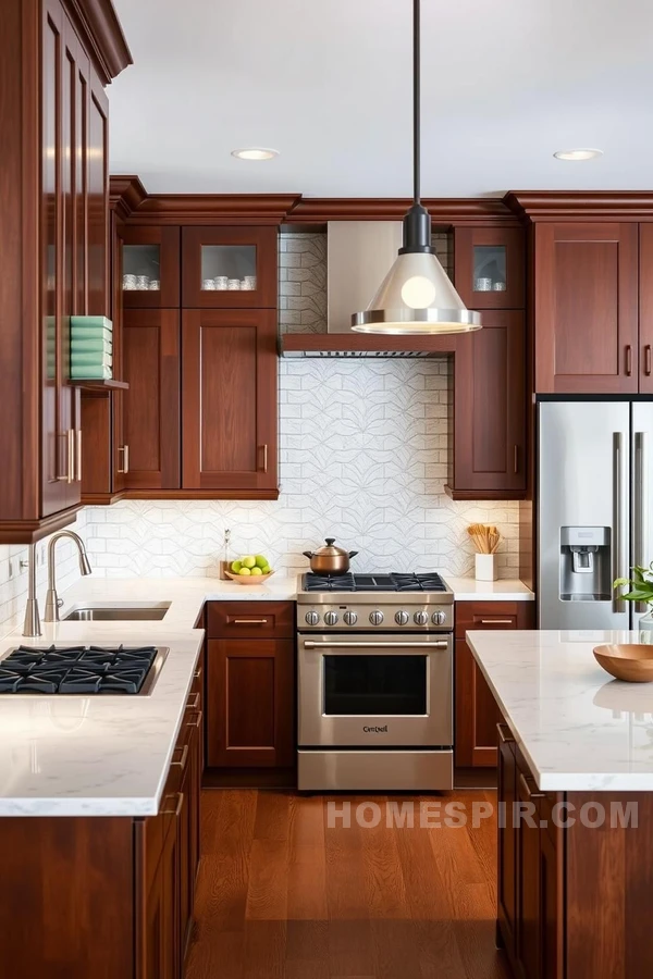 Modern Fusion Craftsman Kitchen with Stainless Appliances