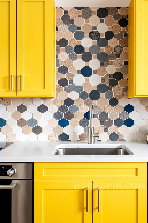 Modern Geometric Pattern Backsplash