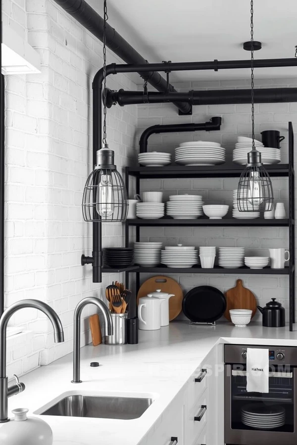 Modern Industrial Monochrome Kitchen