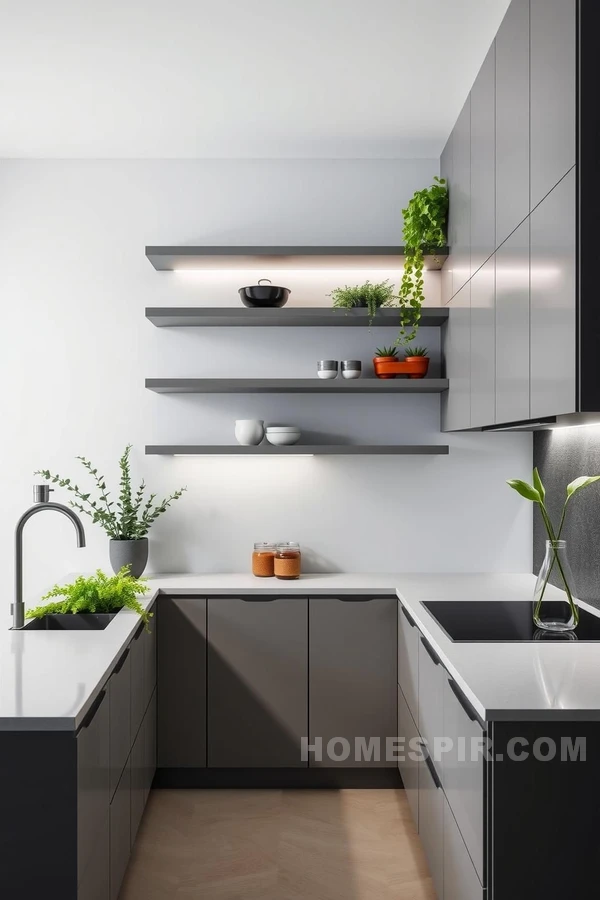 Modern Kitchen Harmony with Floating Elements