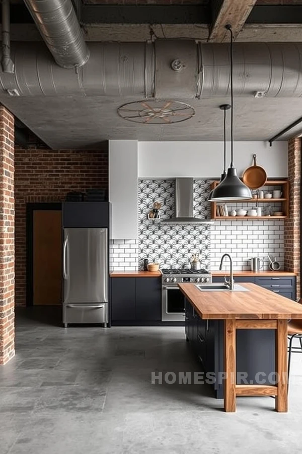 Modern Kitchen with Industrial Flair