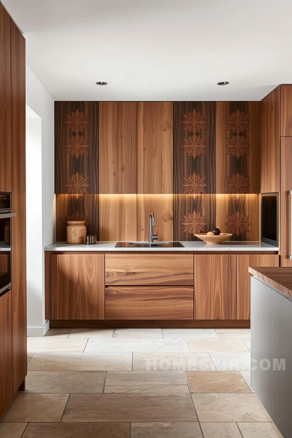 Modern Kitchen with Natural Geometric Touch