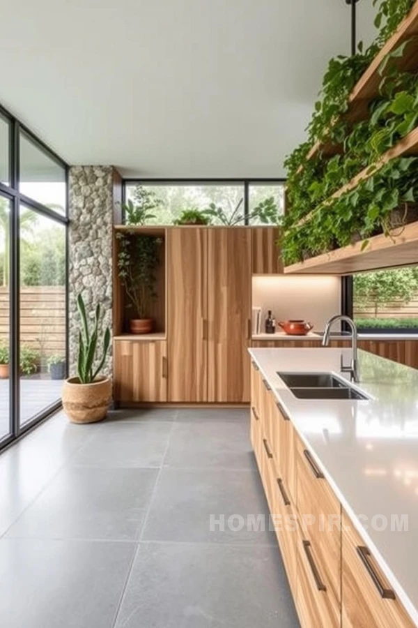 Modern Kitchen with Nature-Inspired Design