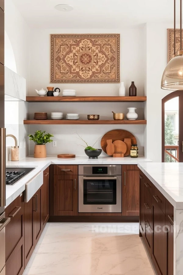 Modern Mediterranean Kitchen with Marble Elegance