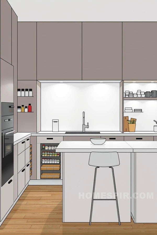 Modern Scandinavian Kitchen with Innovative Storage