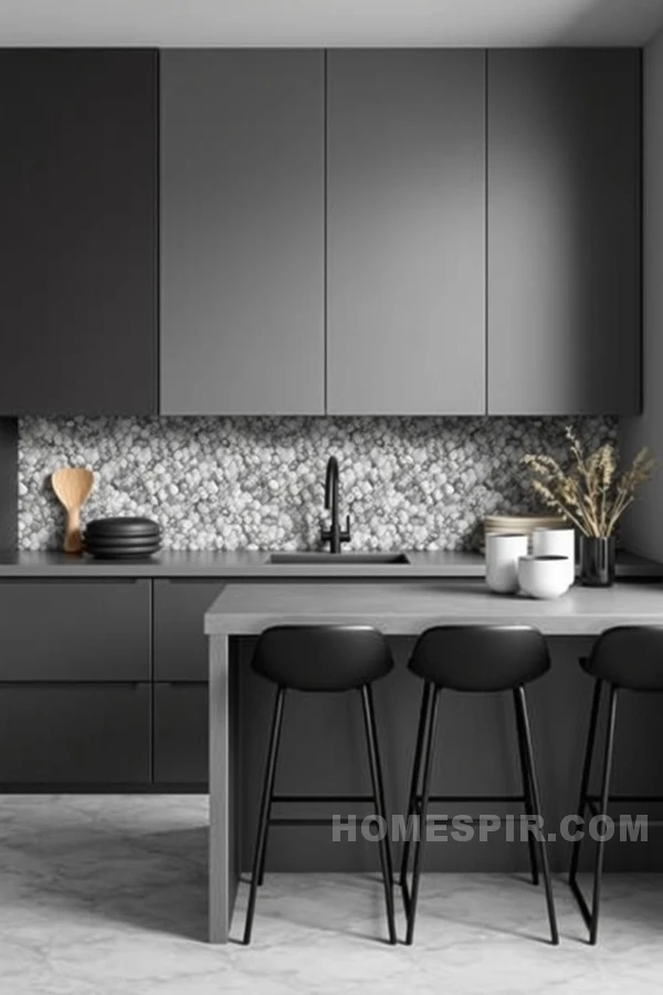 Monochrome Elegance in Zen Kitchen Design