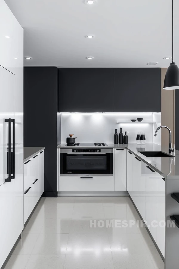 Monochrome Urban Kitchen Sleek Design