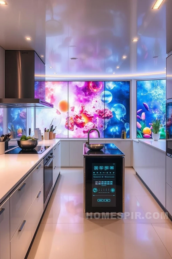 Mood-Responsive Smart Kitchen Art Panels