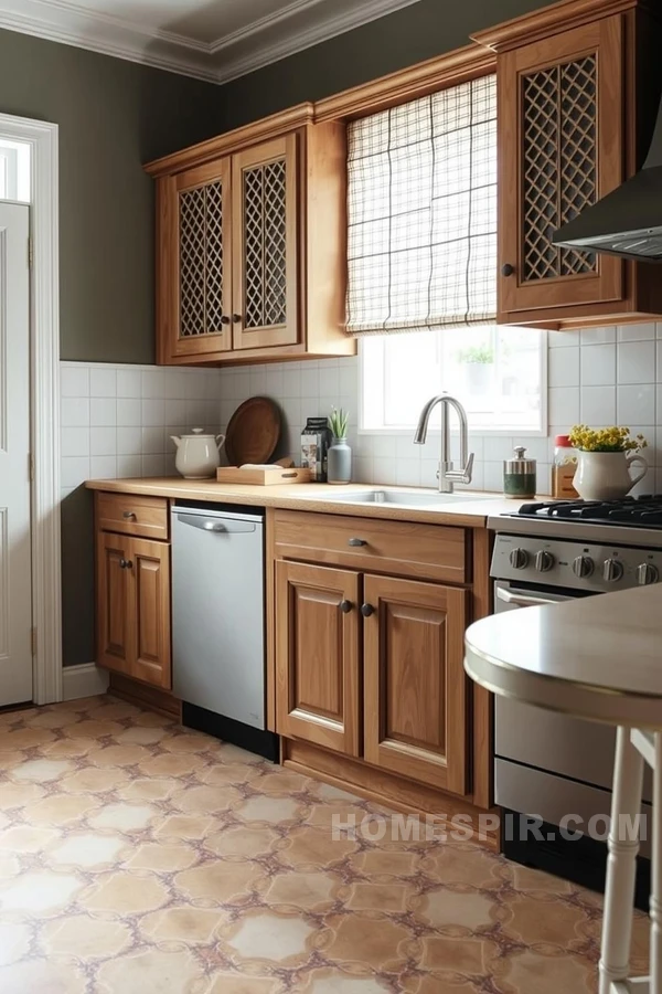 Muted Earth Tones in Vintage Kitchen