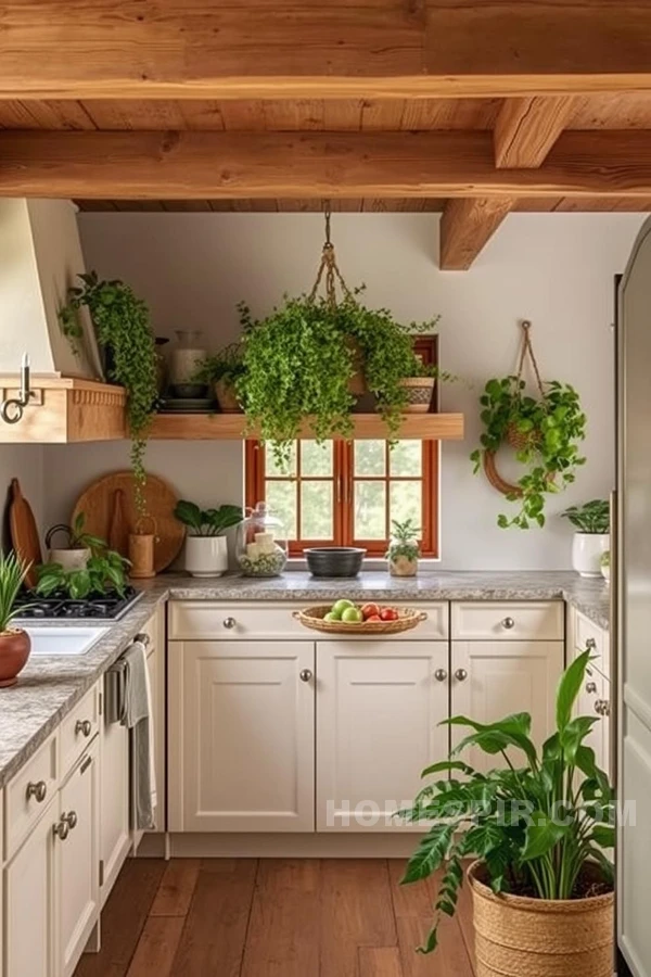 Natural Elements in Eco-Friendly Cottage Kitchen