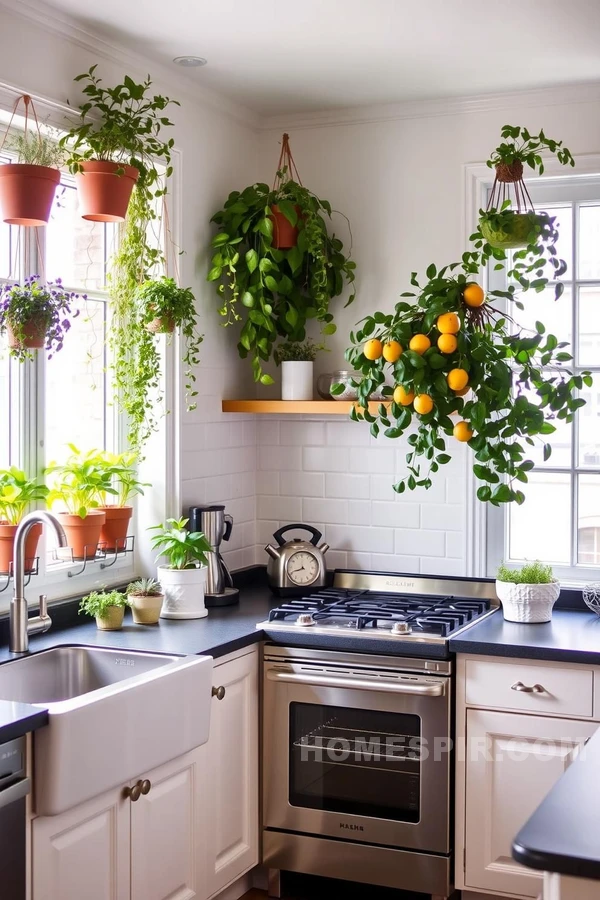 Natural Elements in Parisian Kitchen Harmony