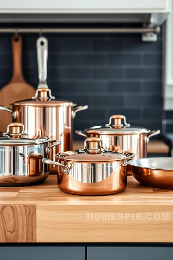 Natural Grain and Metal Accents in Kitchen Design