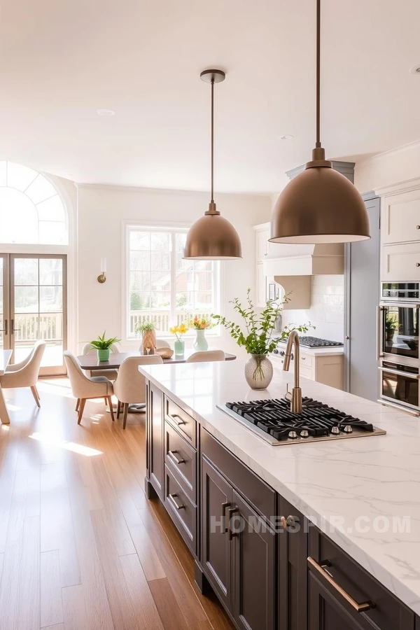 Natural Light Filled Open Concept Kitchen Decor