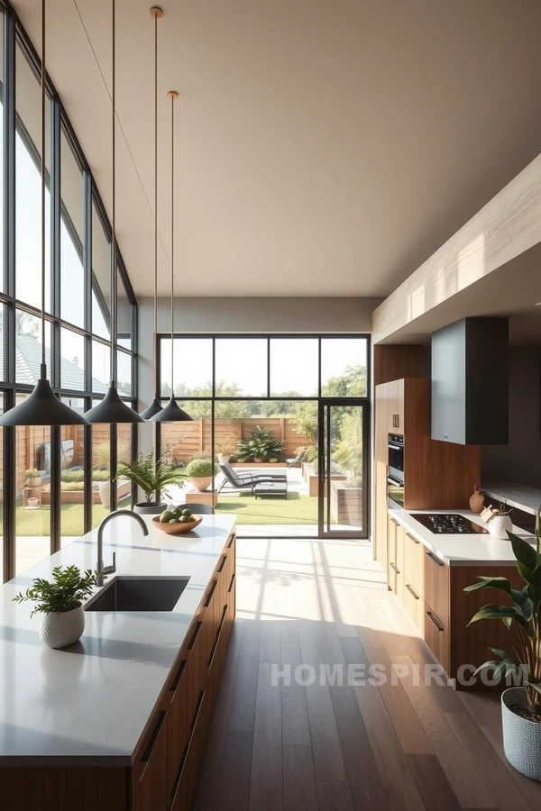 Natural Light: Open Kitchen with Panoramic Views