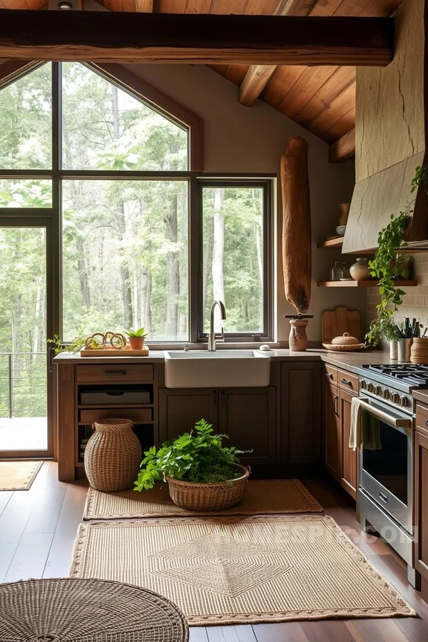 Natural Materials in Rustic Kitchen