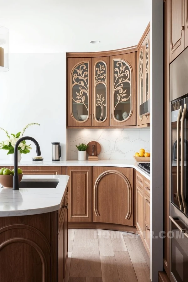 Nature Inspired Art Nouveau Kitchen Details