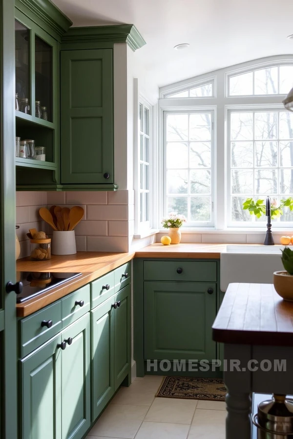 Nature Inspired Cottage Kitchen With Subway Tiles